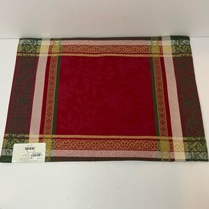 Bardwell Linens Place Mats Holly Time Framed Set Of 6 New With Tags Christmas